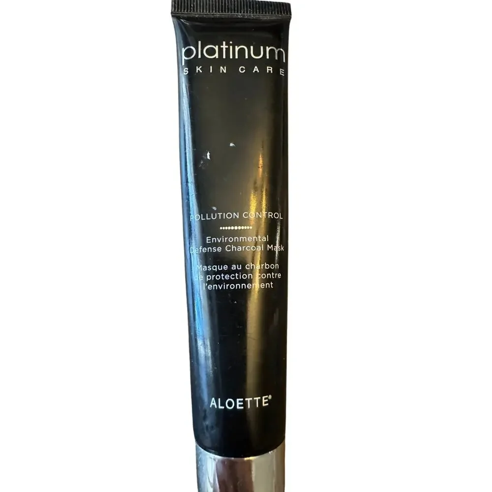 Aloettee Platinum Skin Care Pollution Control Age Defiance Charcoal Mask 5 Oz